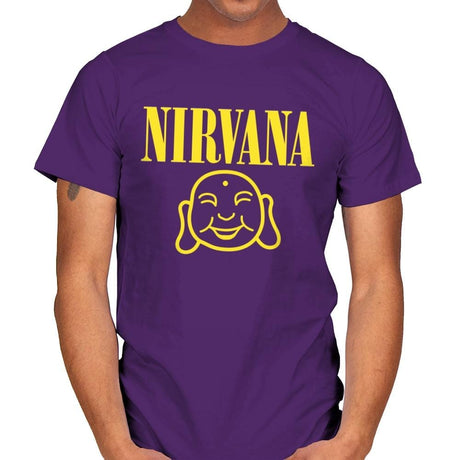 Attain Nirvana - Mens T-Shirts RIPT Apparel Small / Purple