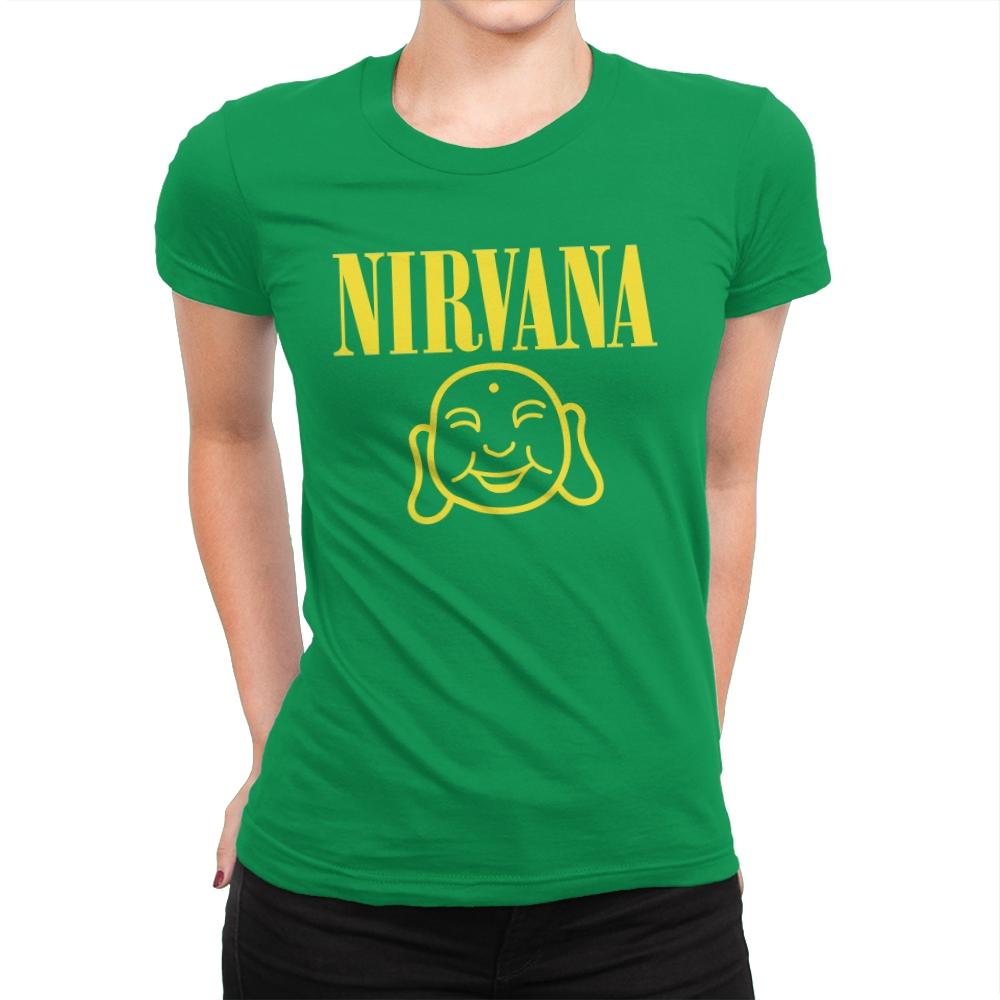Attain Nirvana - Womens Premium T-Shirts RIPT Apparel Small / Kelly Green