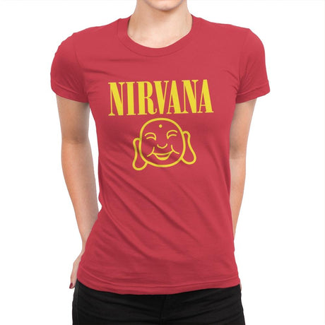 Attain Nirvana - Womens Premium T-Shirts RIPT Apparel Small / Red