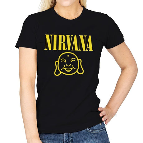 Attain Nirvana - Womens T-Shirts RIPT Apparel Small / Black