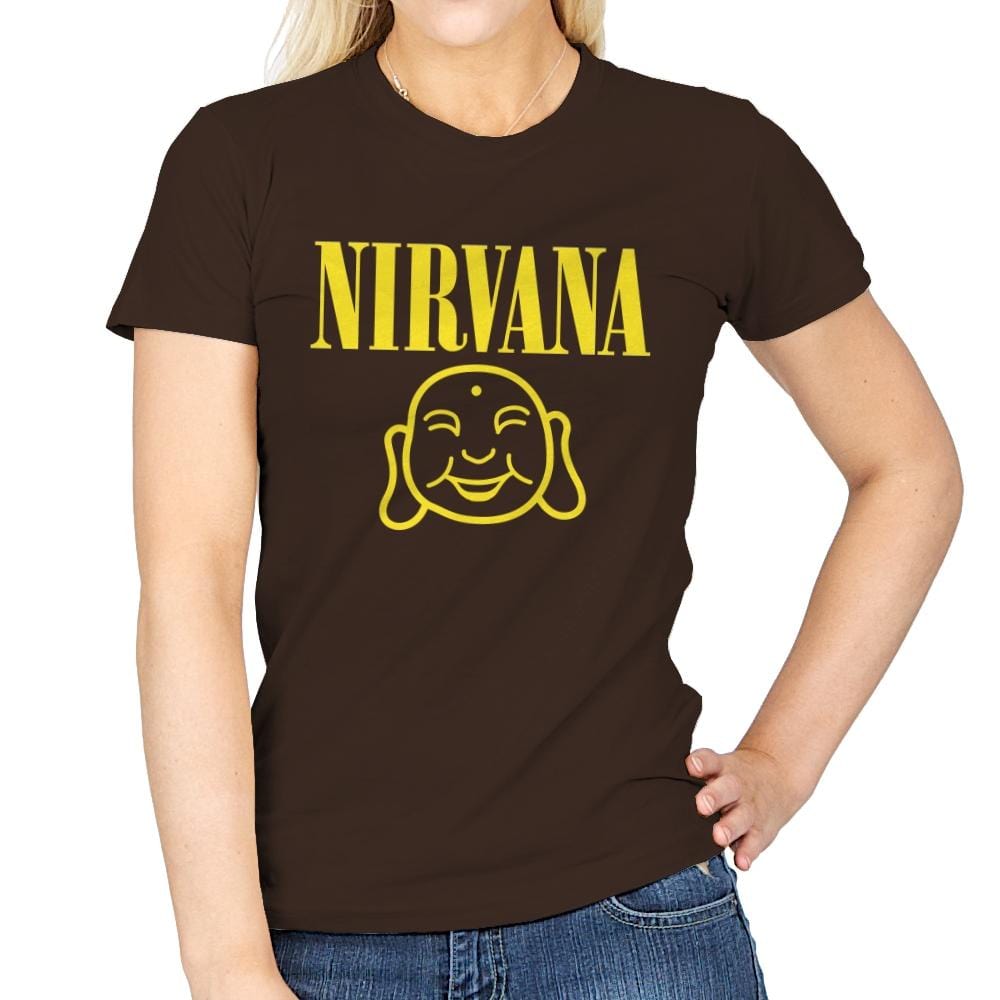 Attain Nirvana - Womens T-Shirts RIPT Apparel Small / Dark Chocolate