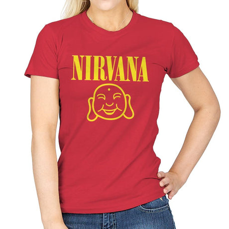 Attain Nirvana - Womens T-Shirts RIPT Apparel Small / Red