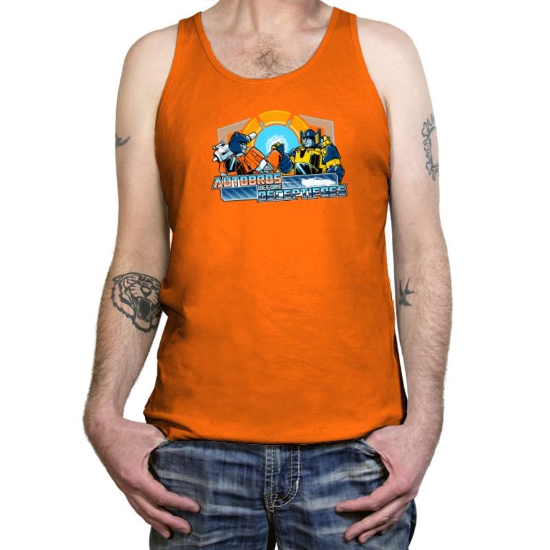 Autobros Before Decepti-foes Exclusive - Tanktop Tanktop RIPT Apparel X-Small / Neon Orange