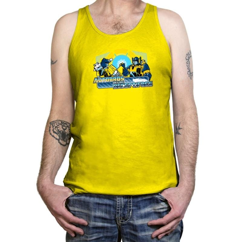 Autobros Before Decepti-foes Exclusive - Tanktop Tanktop RIPT Apparel X-Small / Neon Yellow