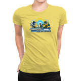 Autobros Before Decepti-foes Exclusive - Womens Premium T-Shirts RIPT Apparel Small / Vibrant Yellow
