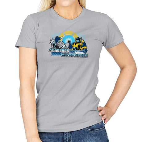 Autobros Before Decepti-foes Exclusive - Womens T-Shirts RIPT Apparel Small / Sport Grey