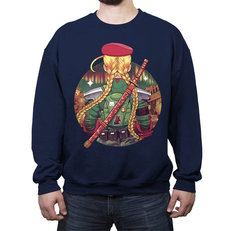 Autumn Fighter - Crew Neck Sweatshirt Crew Neck Sweatshirt RIPT Apparel Small / Navy
