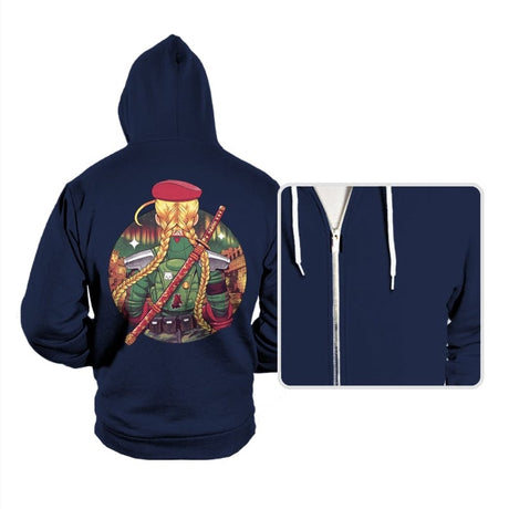 Autumn Fighter - Hoodies Hoodies RIPT Apparel Small / Navy