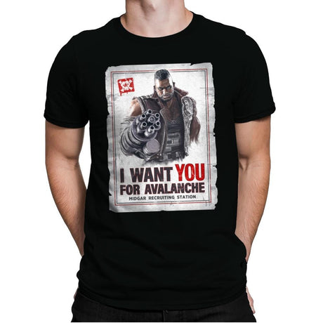 Avalanche Needs You - Mens Premium T-Shirts RIPT Apparel Small / Black