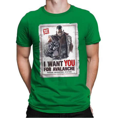 Avalanche Needs You - Mens Premium T-Shirts RIPT Apparel Small / Kelly Green