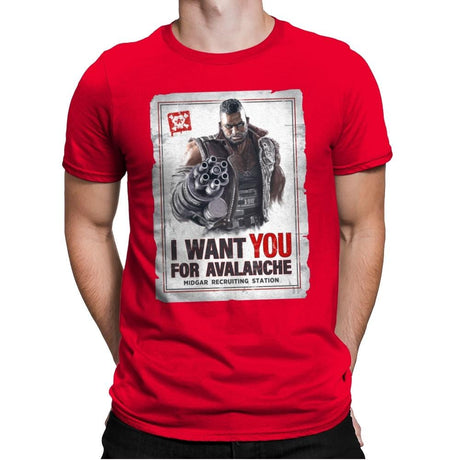 Avalanche Needs You - Mens Premium T-Shirts RIPT Apparel Small / Red