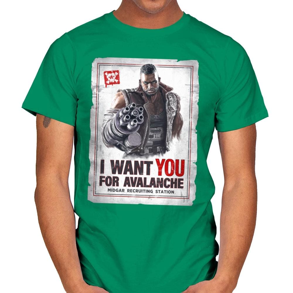 Avalanche Needs You - Mens T-Shirts RIPT Apparel Small / Kelly Green