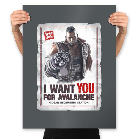Avalanche Needs You - Prints Posters RIPT Apparel 18x24 / Charcoal