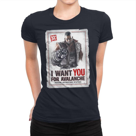 Avalanche Needs You - Womens Premium T-Shirts RIPT Apparel Small / Midnight Navy