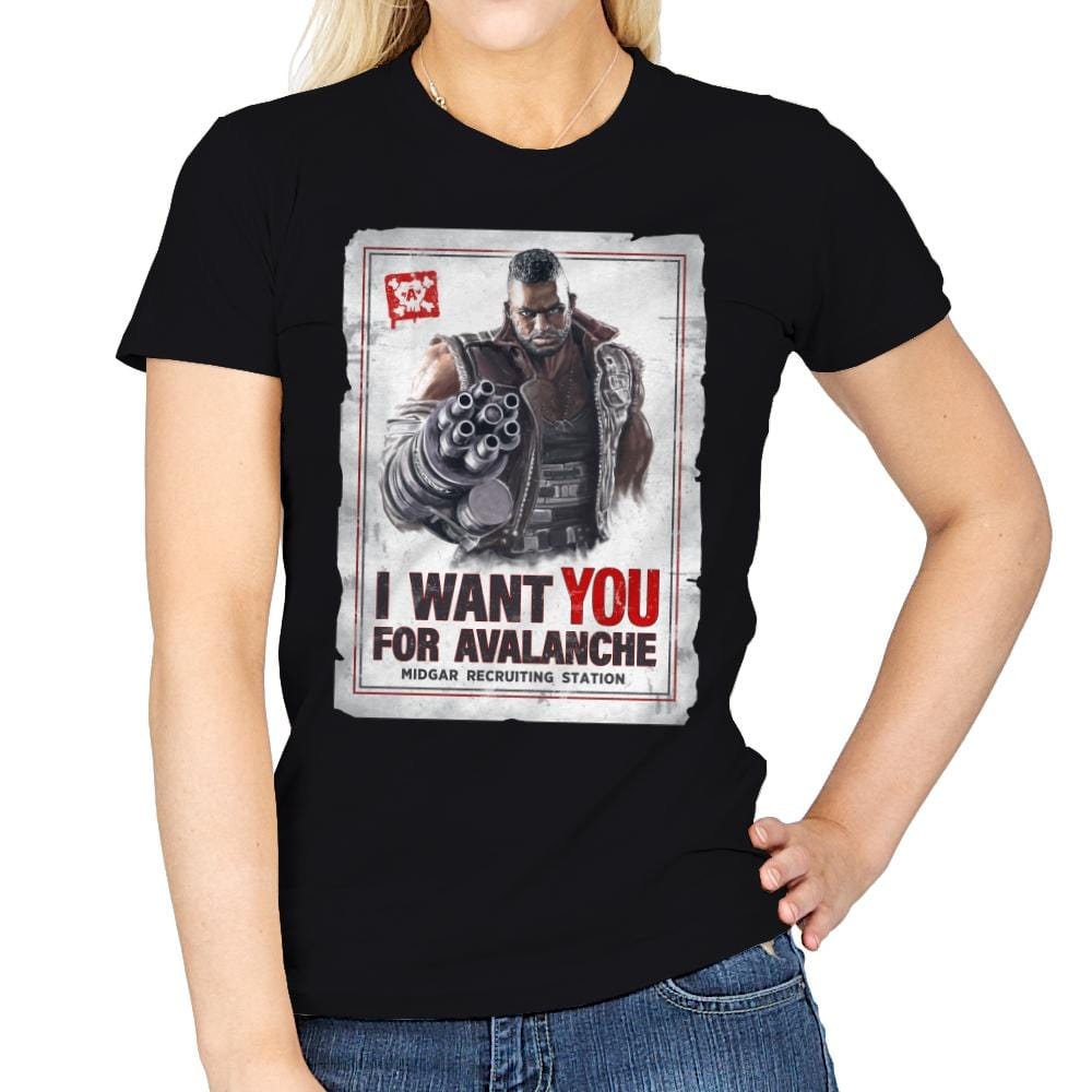 Avalanche Needs You - Womens T-Shirts RIPT Apparel Small / Black