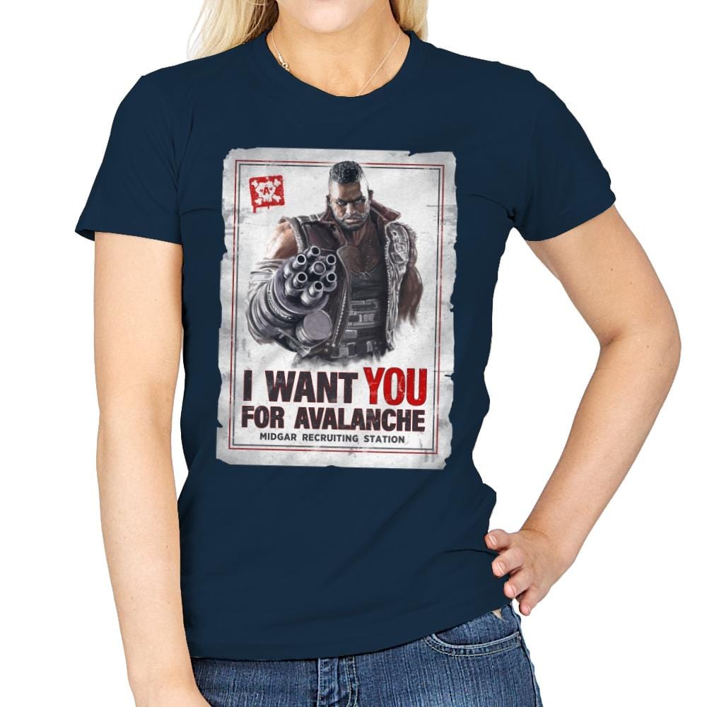Avalanche Needs You - Womens T-Shirts RIPT Apparel Small / Navy