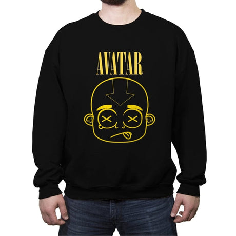 Avatar Grunge - Crew Neck Sweatshirt Crew Neck Sweatshirt RIPT Apparel Small / Black