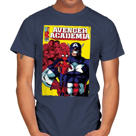 Avenger Academia - Anytime - Mens T-Shirts RIPT Apparel Small / Navy