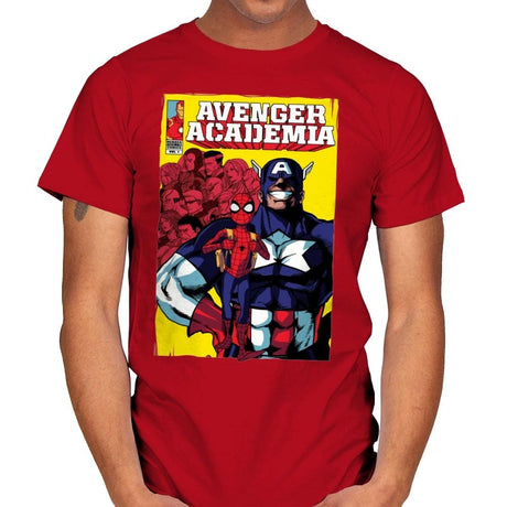 Avenger Academia - Anytime - Mens T-Shirts RIPT Apparel Small / Red