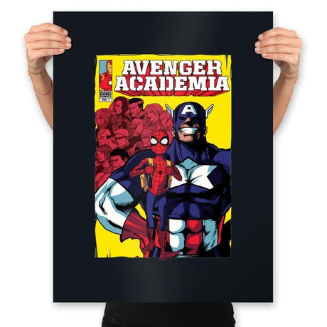 Avenger Academia - Anytime - Prints Posters RIPT Apparel 18x24 / Black