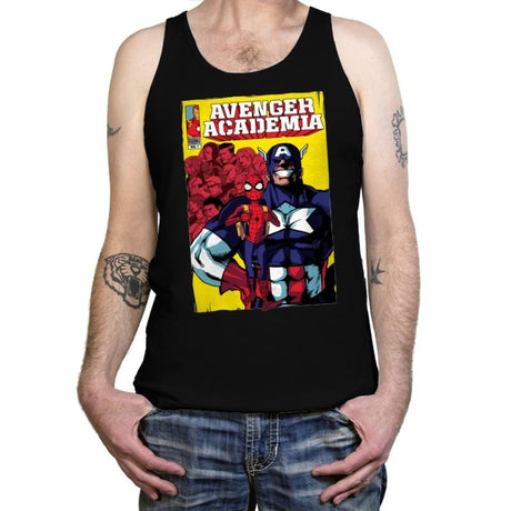 Avenger Academia - Anytime - Tanktop Tanktop RIPT Apparel X-Small / Black