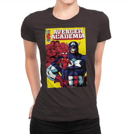 Avenger Academia - Anytime - Womens Premium T-Shirts RIPT Apparel Small / Dark Chocolate