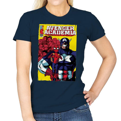 Avenger Academia - Anytime - Womens T-Shirts RIPT Apparel Small / Navy