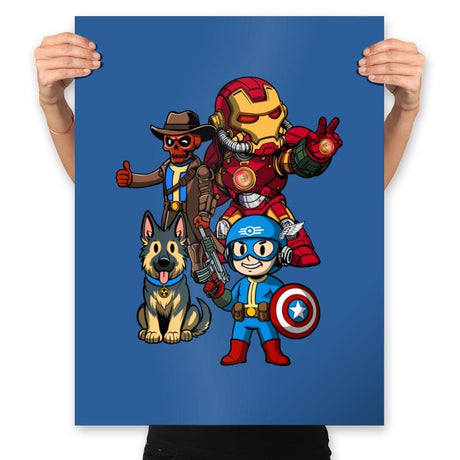 Avengers of the Wasteland - Prints Posters RIPT Apparel 18x24 / Royal