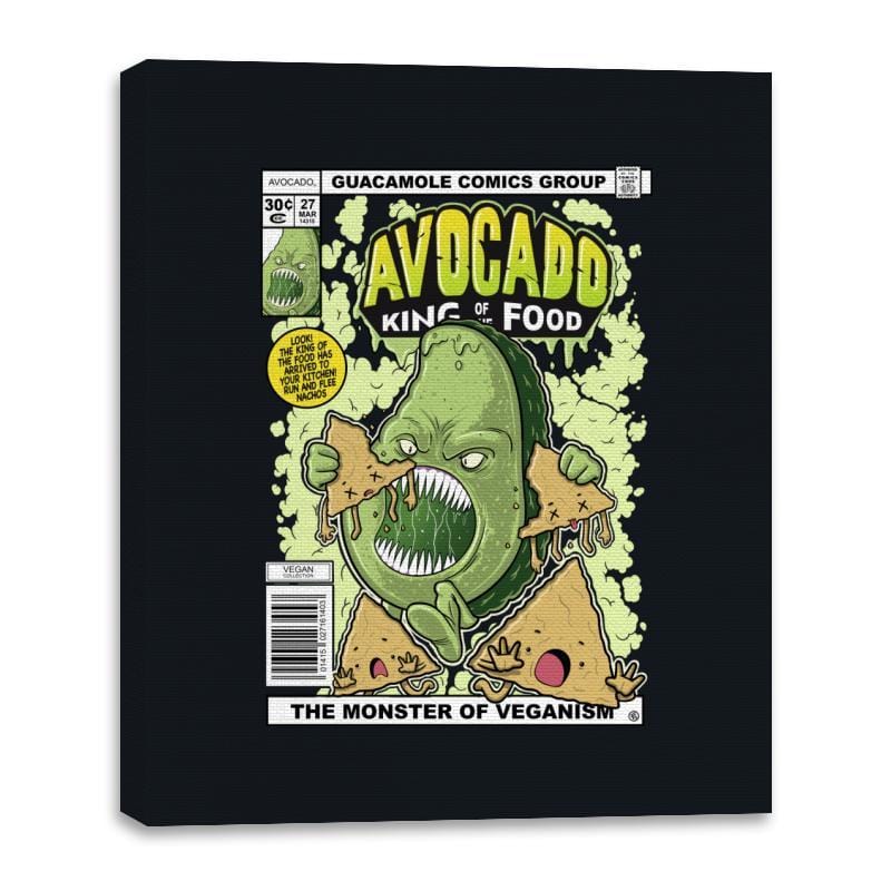 Avocado King of the Food - Canvas Wraps Canvas Wraps RIPT Apparel 16x20 / Black