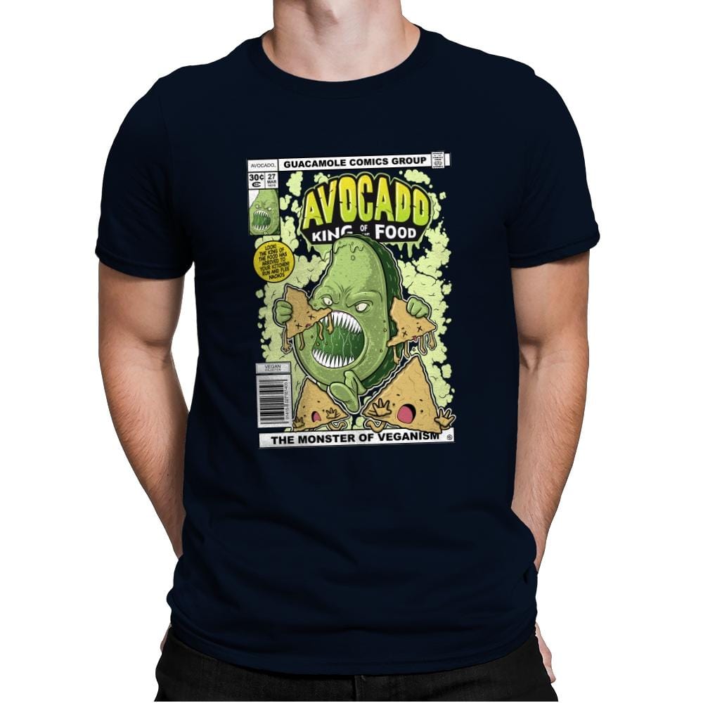 Avocado King of the Food - Mens Premium T-Shirts RIPT Apparel Small / Midnight Navy