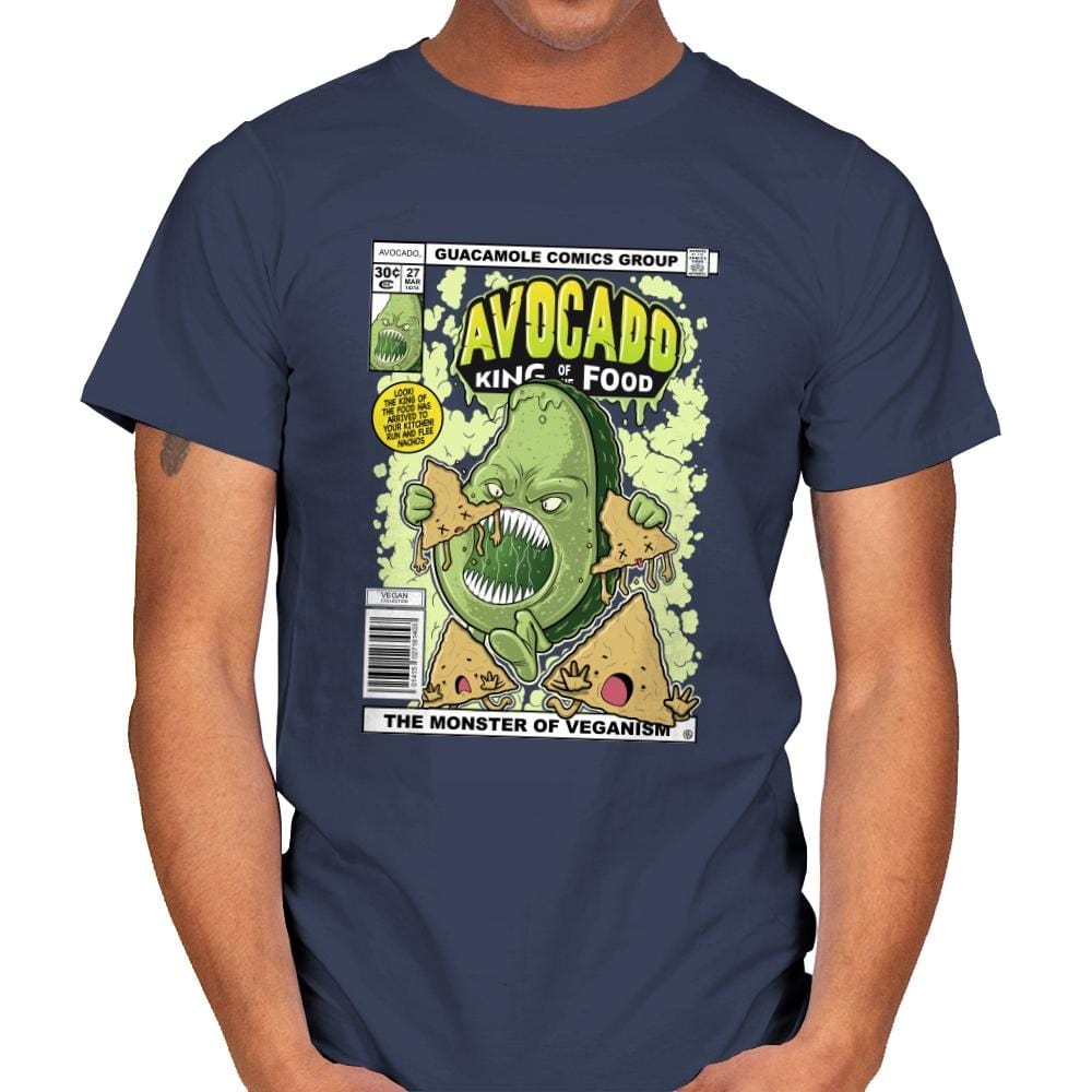 Avocado King of the Food - Mens T-Shirts RIPT Apparel Small / Navy