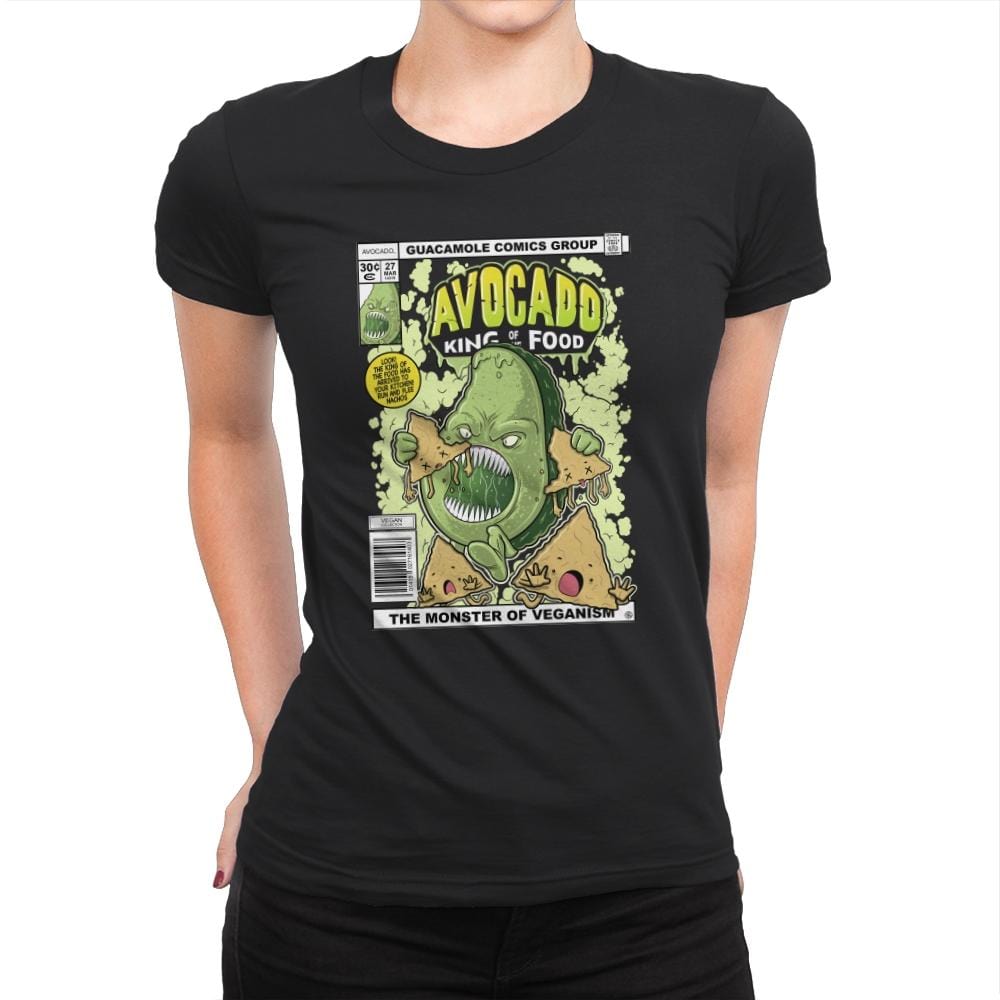 Avocado King of the Food - Womens Premium T-Shirts RIPT Apparel Small / Black