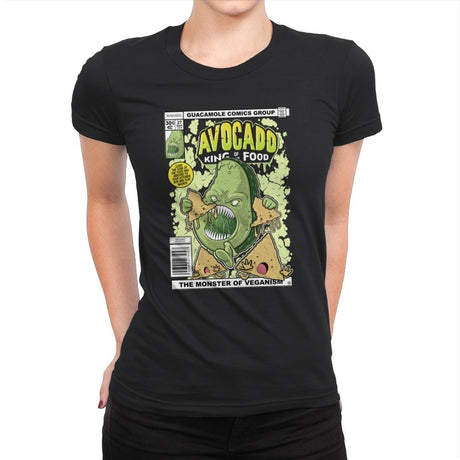 Avocado King of the Food - Womens Premium T-Shirts RIPT Apparel Small / Black