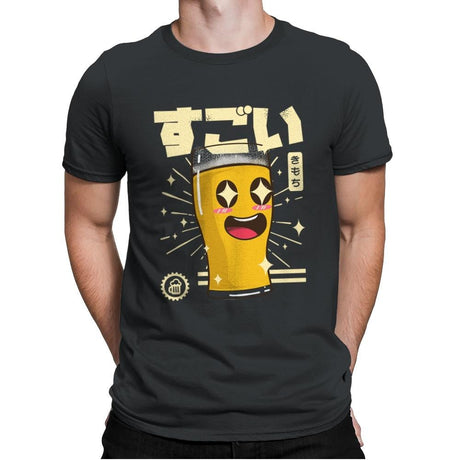Awesome Glass Of Beer - Mens Premium T-Shirts RIPT Apparel Small / Heavy Metal