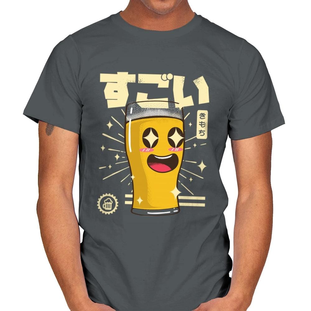 Awesome Glass Of Beer - Mens T-Shirts RIPT Apparel Small / Charcoal
