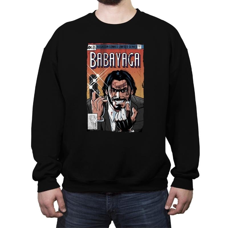 Baba Yaga - Crew Neck Sweatshirt Crew Neck Sweatshirt RIPT Apparel Small / Black