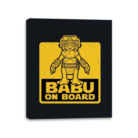 Babu on Board - Canvas Wraps Canvas Wraps RIPT Apparel 11x14 / Black