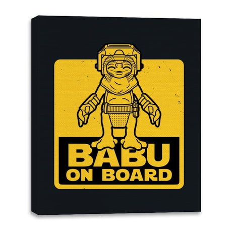 Babu on Board - Canvas Wraps Canvas Wraps RIPT Apparel 16x20 / Black