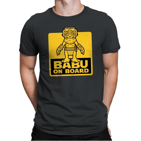 Babu on Board - Mens Premium T-Shirts RIPT Apparel Small / Heavy Metal