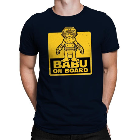 Babu on Board - Mens Premium T-Shirts RIPT Apparel Small / Midnight Navy