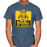 Babu on Board - Mens T-Shirts RIPT Apparel Small / Indigo Blue