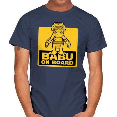 Babu on Board - Mens T-Shirts RIPT Apparel Small / Navy