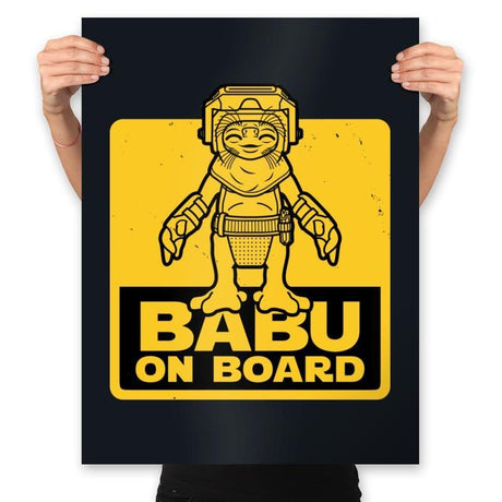 Babu on Board - Prints Posters RIPT Apparel 18x24 / Black