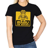 Babu on Board - Womens T-Shirts RIPT Apparel Small / Black