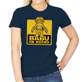 Babu on Board - Womens T-Shirts RIPT Apparel Small / Navy