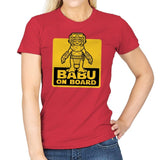 Babu on Board - Womens T-Shirts RIPT Apparel Small / Red