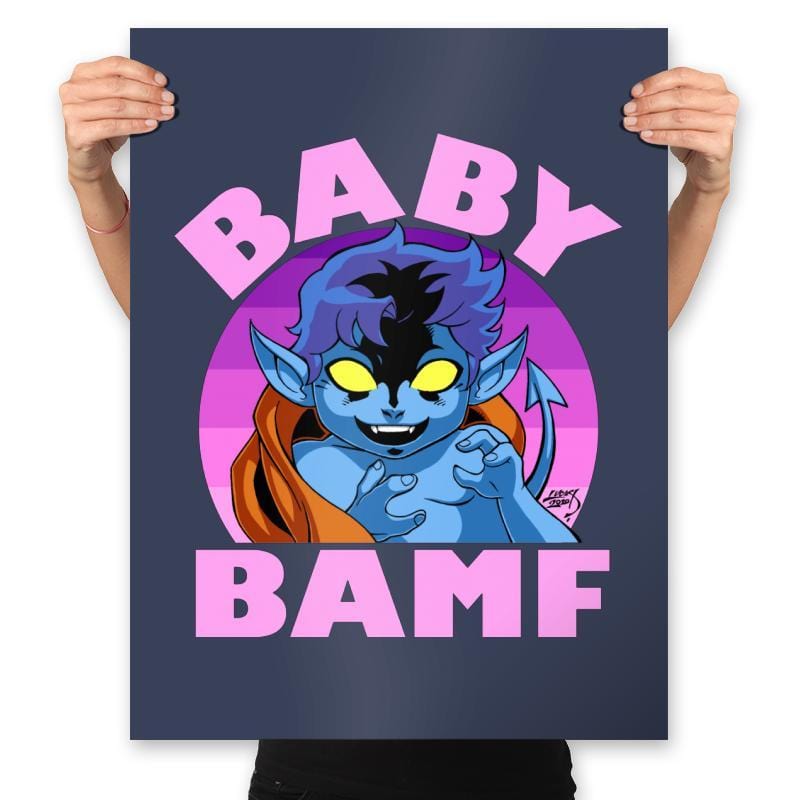 Baby Bamf - Prints Posters RIPT Apparel 18x24 / Navy