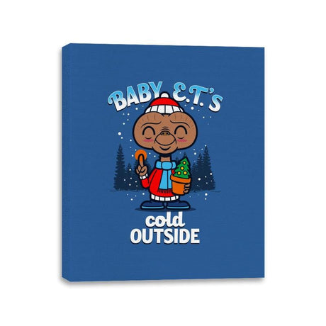 Baby E.T.'s Cold Outside - Canvas Wraps Canvas Wraps RIPT Apparel 11x14 / Royal