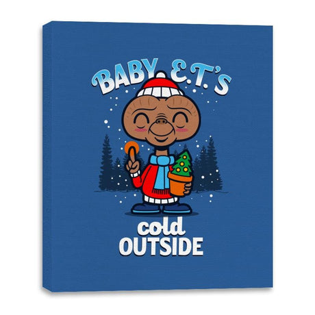 Baby E.T.'s Cold Outside - Canvas Wraps Canvas Wraps RIPT Apparel 16x20 / Royal