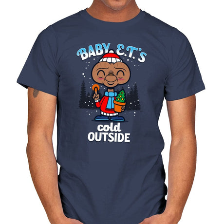 Baby E.T.'s Cold Outside - Mens T-Shirts RIPT Apparel Small / Navy